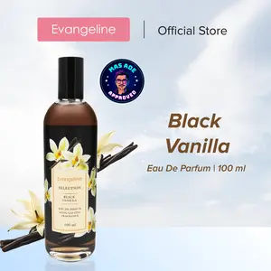 Evangeline Selection Eau De Parfum 100ml Black Vanilla | Parfum Wanita Tahan Lama Long Lasting Bunga Hitam Vanila Perfume Wangi