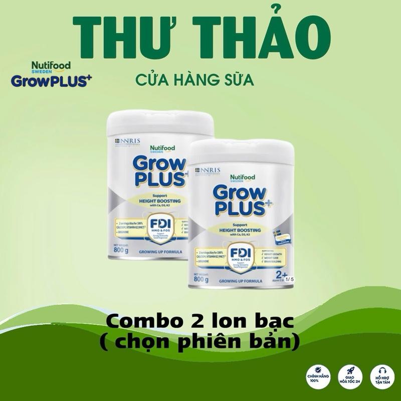  COMBO 2 LON   SỮA CÔNG THỨC GROW PLUS BẠC   Lon 800G 