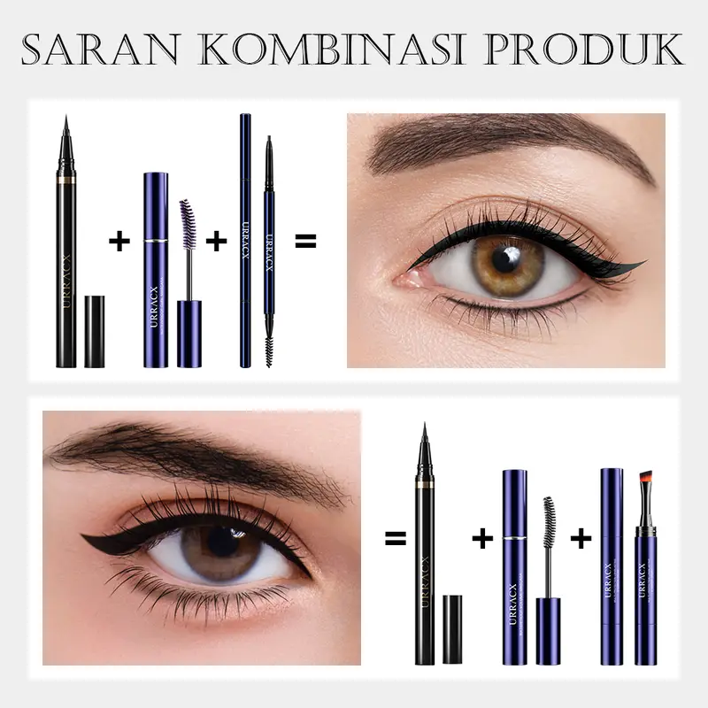 Urracx Liquid Eyeliner Pensil Waterproof Tahan Lama Cepat Kering Easy to Wear 6