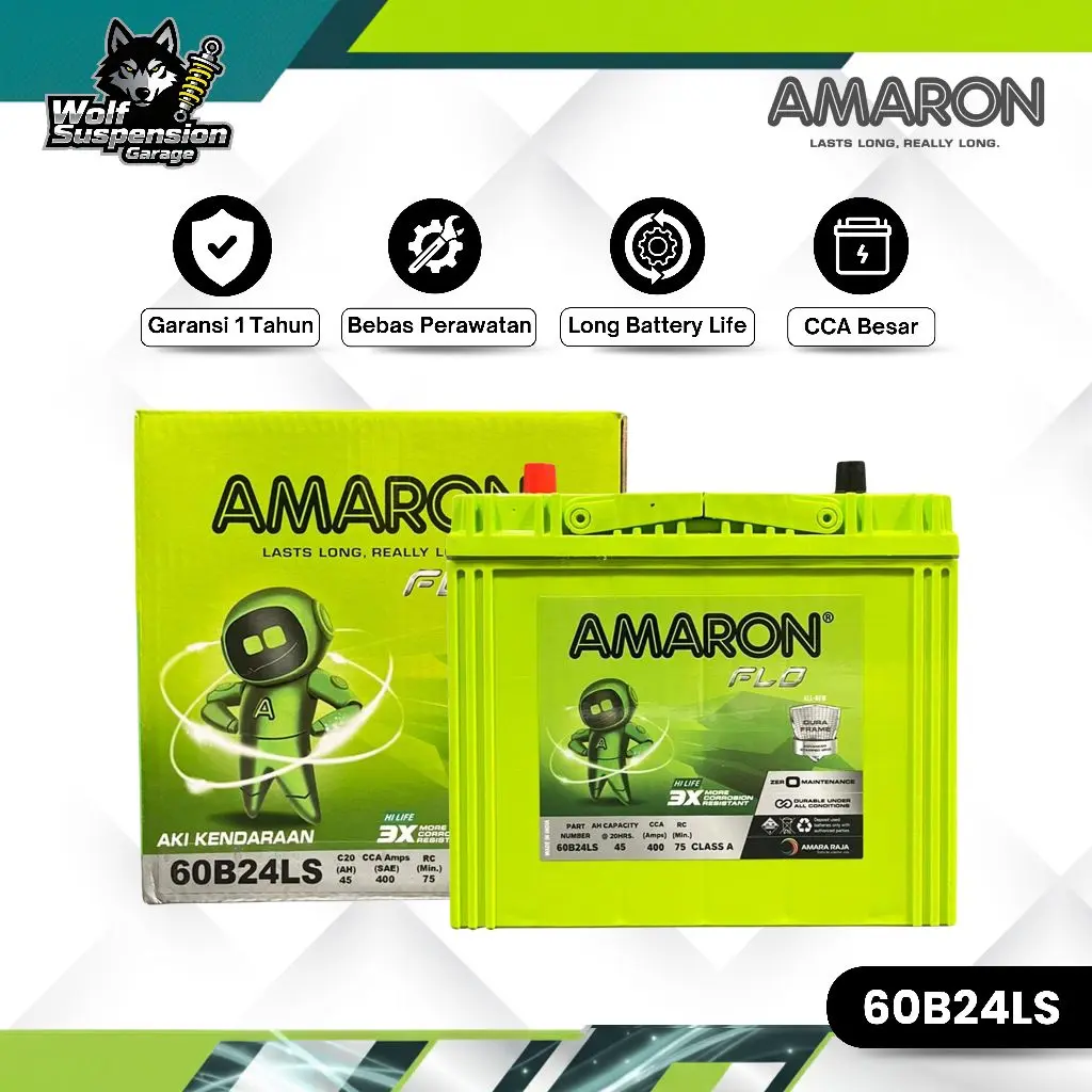 Amaron Hi Life Flo Aki Mobil Toyota Sienta NS60LS / 60B24LS 12V / 45Ah Aki Kering
