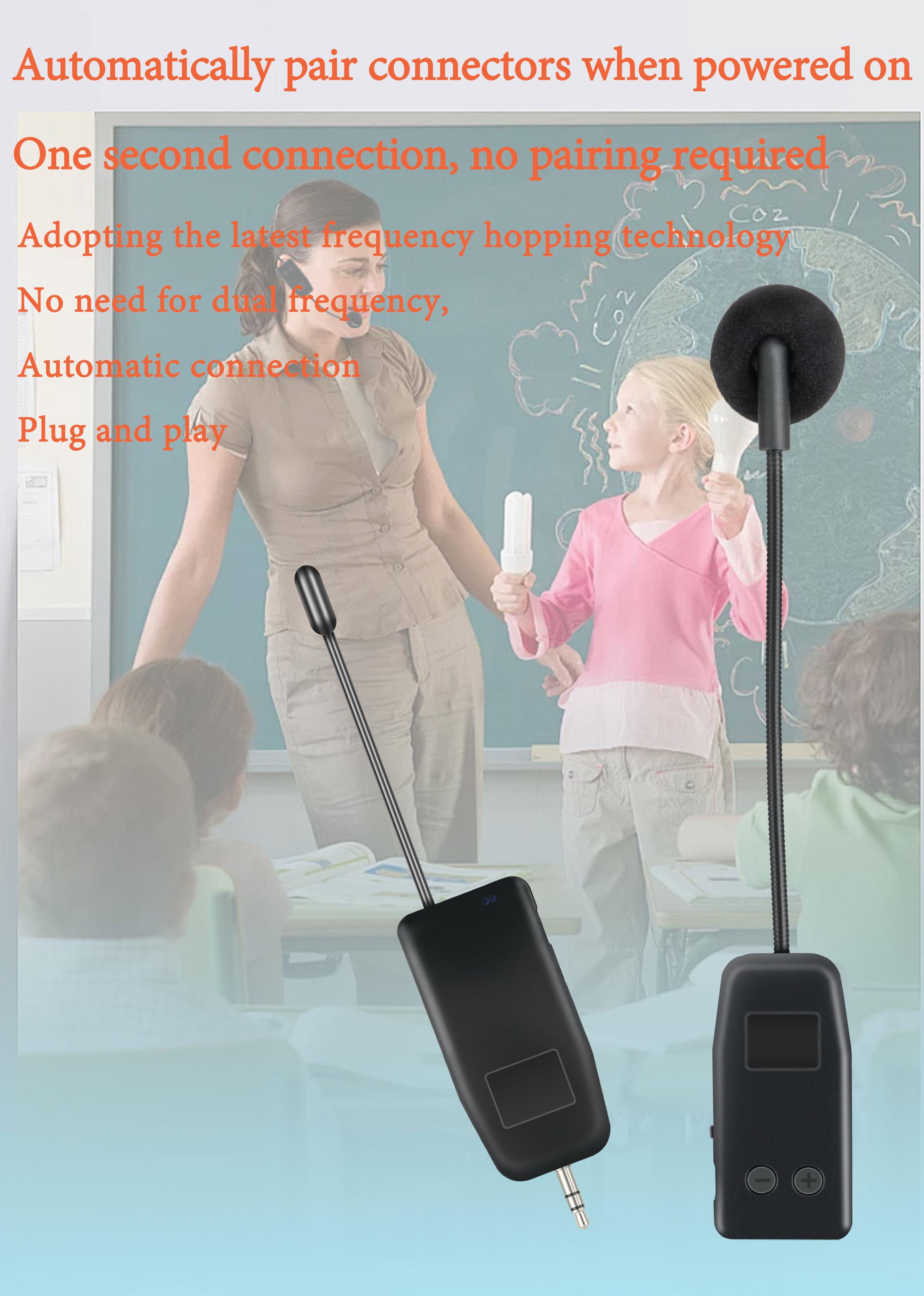 mic wireless karaoke suara jernih original murah 2.4g mikrofon tanpa kabel headset microphone bando imam masjid Menerima jarak 20 meter Dapat menyesuaikan volume