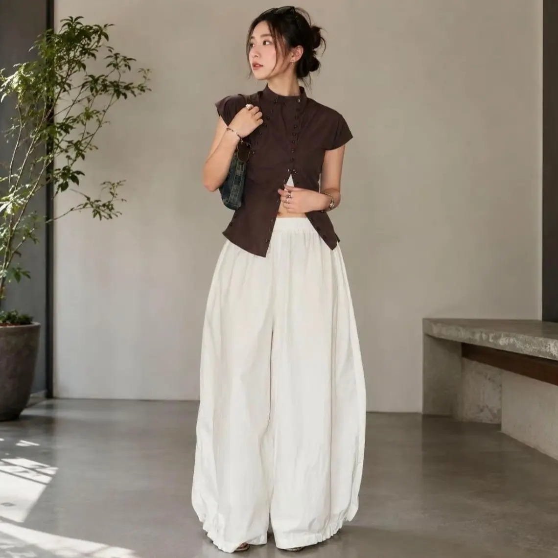 Celana Balon - Aira Ballon Wide Pants - Barrel Pants - Barrel Pants - Wide Leg Pants Wanita