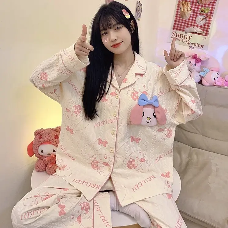 Markas Fashion99 Baju Tidur Wanita Piyama Setelan Celana Panjang Spandek Tebal Dewasa Pendek Katun Motif
