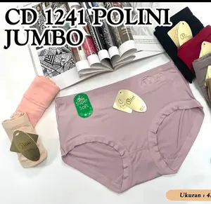 Polini - Paket HEMAT 3,6&12 Pcs Celana Dalam Pendek Wanita High Waish / Tersedia 2 Seri / Motif Polos Bahan Katun Nyaman di pakai CD POLINI SuperSoft Size M to 6L