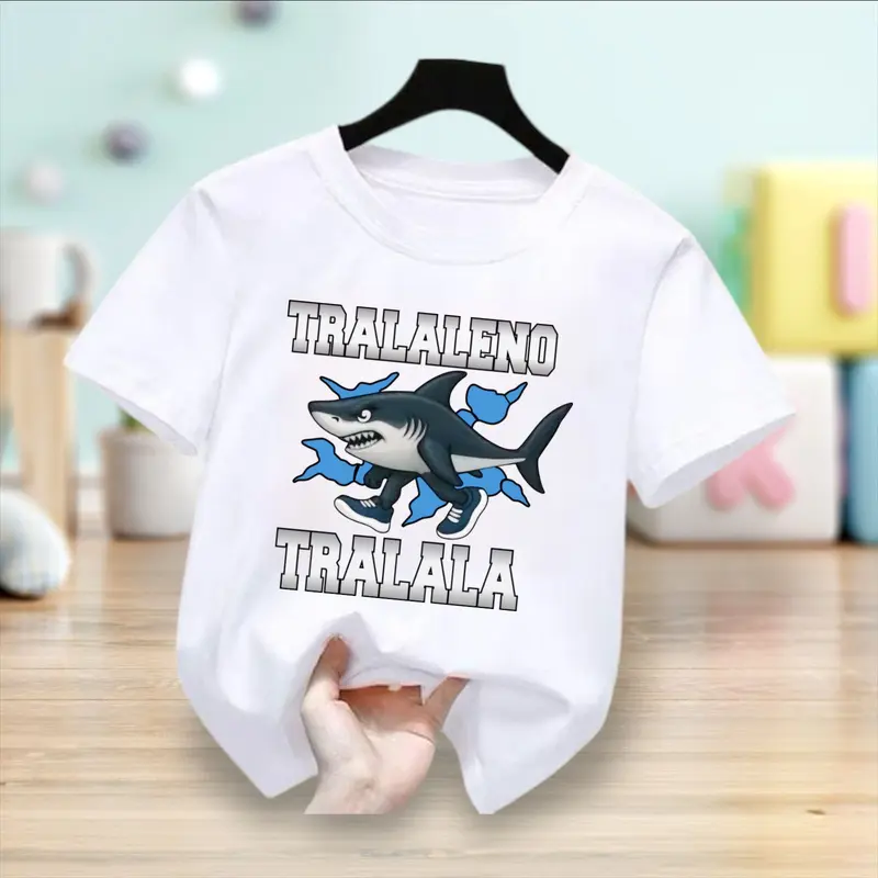 Kaos Distro Anak Motif Tralarelo Tralala Viral Tangan Pendek Atasan Fashion Anak Katun Soft 4