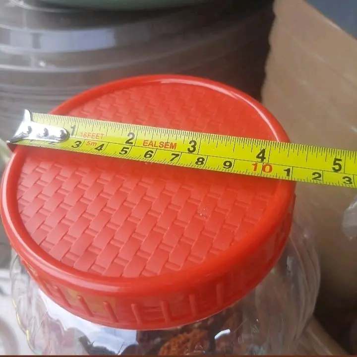Toples plastik tabung TP5 / pet / kue kering / kerupuk / ulir tutup merah / silinder / polos / gula / cendol / es campur / es teler / buah / jelly / manisan / snack / jajan timbangan / kiloan 3