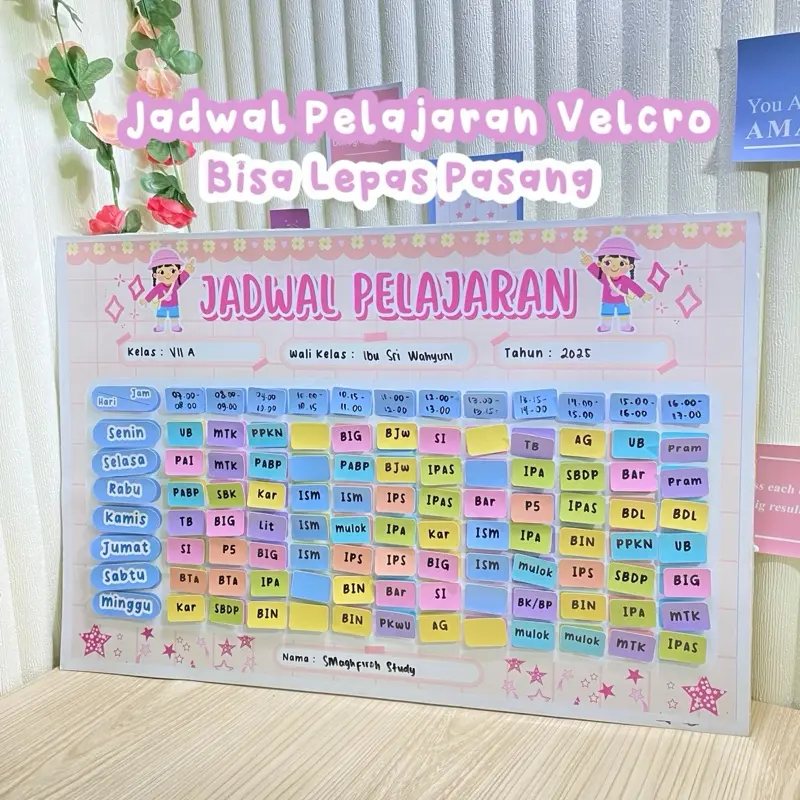 Jadwal Pelajaran Velcro Bisa Lepas Pasang 0