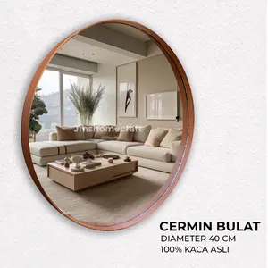 Cermin Aesthetic Diameter 40cm / Cermin Bulat / Cermin Dinding