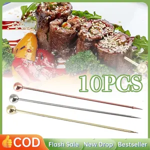 Tusukan Buah Stainless Garnish Mocktail Garnish Skewer Cocktail Picker Stainless Tusukan Besi