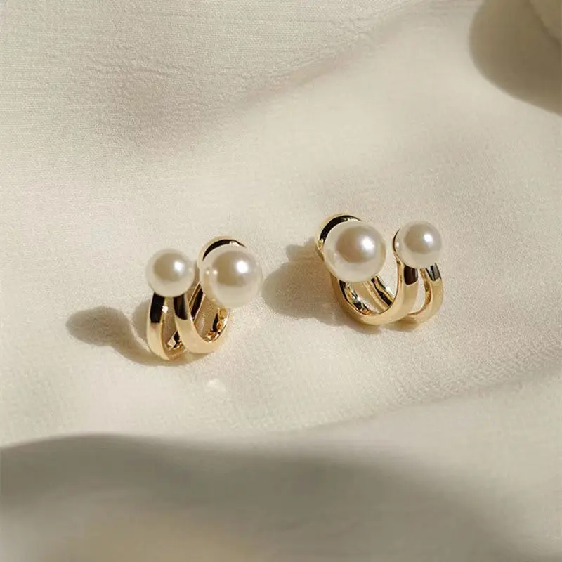 COD❤️Anting Mutiara Pearl Trendy Niche Design Temperament Light Luxury High-end Earrings-A.one 7