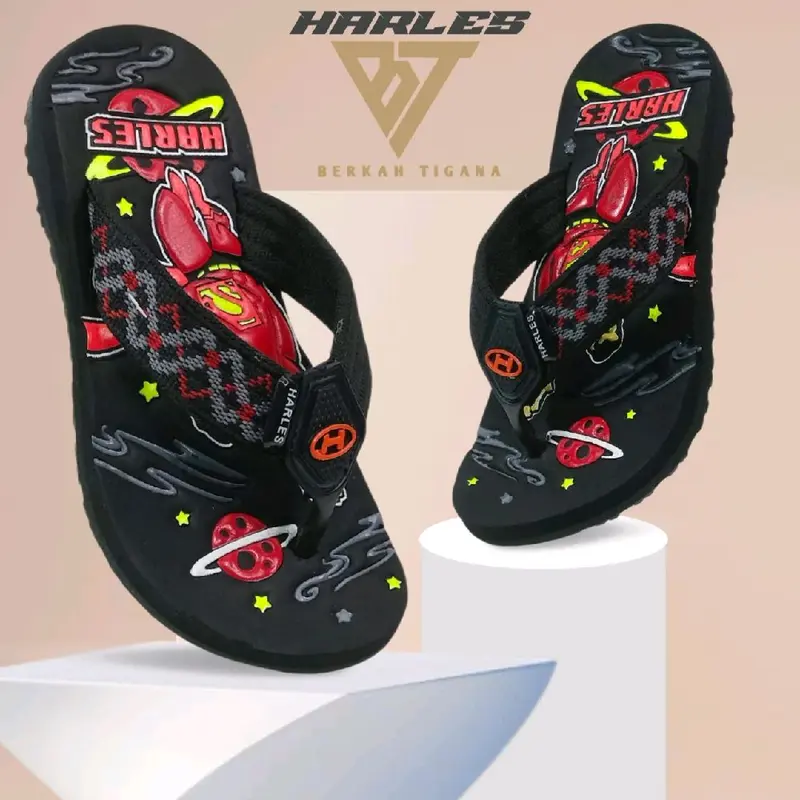 SENDAL JEPIT GUNUNG  HARLES ANAK LAKI-LAKI USIA DIBAWAH 4 SETENGAH TAHUN MOTIF SUPER HERO 0