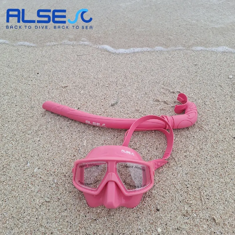 MASK LOW VOLUME + SNORKEL, KACA MATA SELAM FULLSET, COCOK UNTUK FREEDIVING, SNORKELING, SPEARFISHING FULL SILICONE. 2