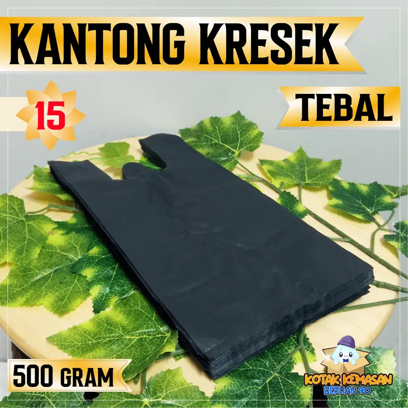 Isi 500 Gram Kantong Kresek Hitam Jumbo uk 50 kantong plastik kresek tebal hitam 2