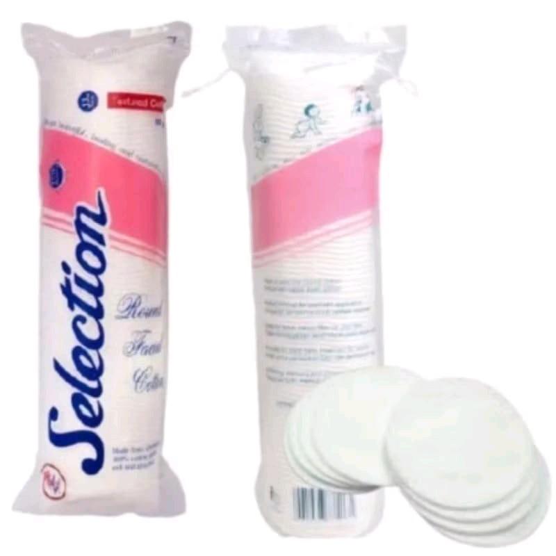 Kapas Selection Round Facial Cotton 80 Sheets - Kapas Kecantikan Pembersih Wajah Bulat 1