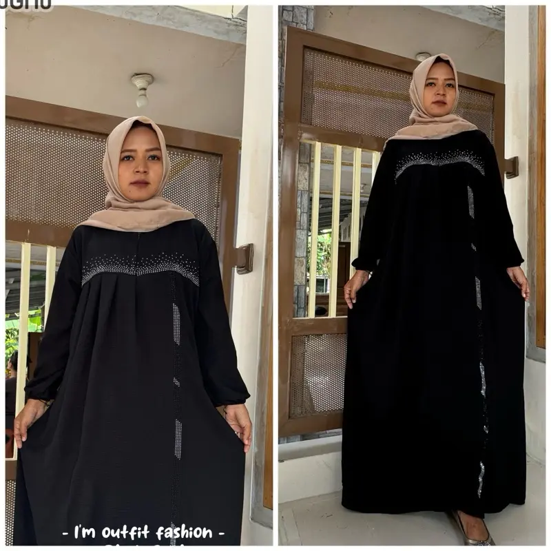 ( Langsung kirim ) ANGGUN GAMIS mix payet Crinkle Air flow premium 2