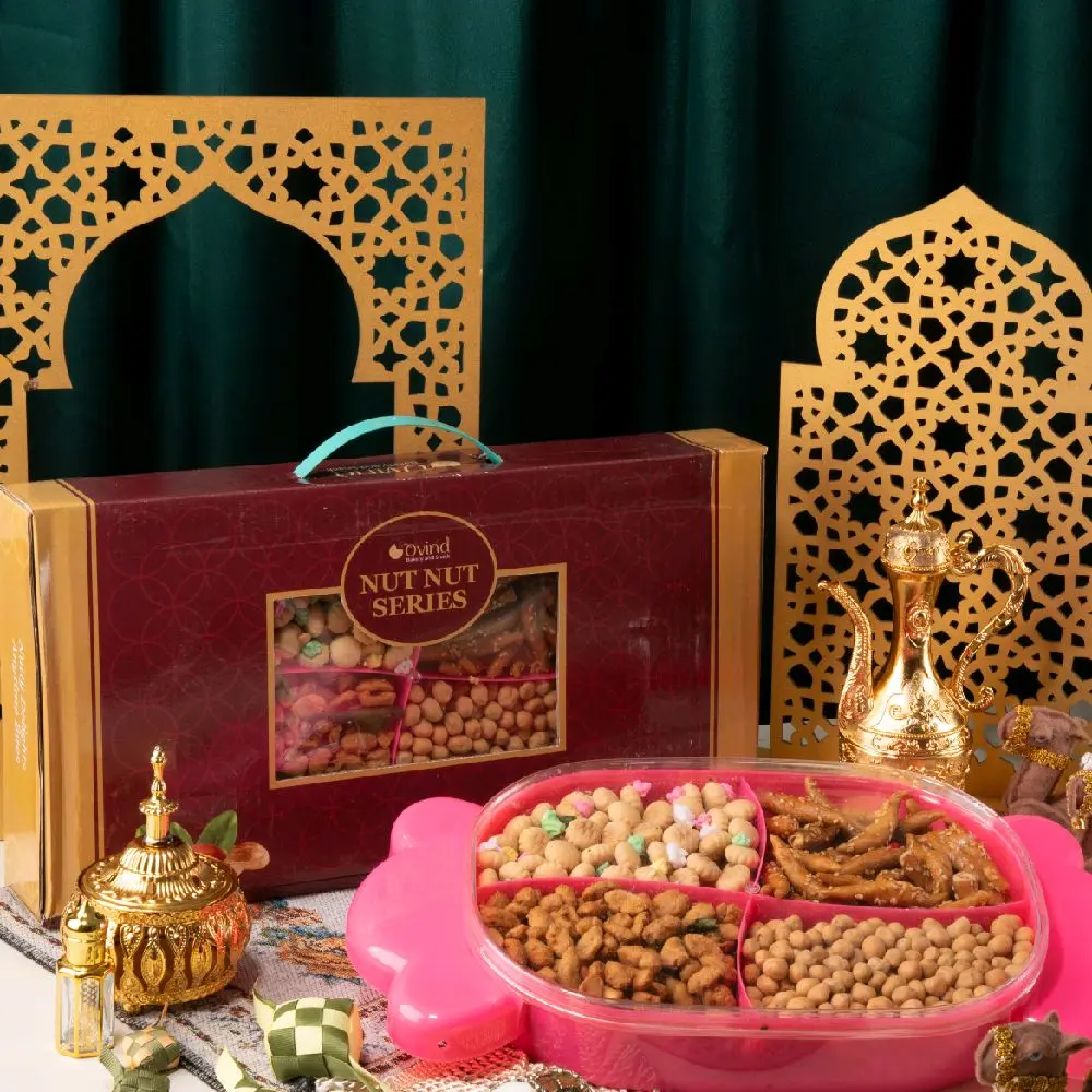 Hampers Lebaran Ovina Nut Nut Series - Keripik Cemilan Kering Pedas Goreng Makanan Chips Snack - Food Camilan Manis Asin Kacang Crispy Peach Ayam Kripik Anak anak cemilan Pedas Gurih Kids