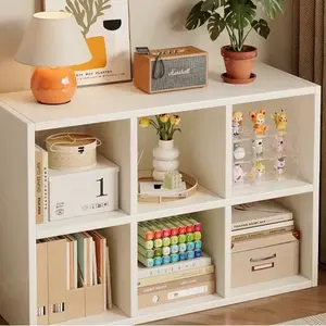 ALOVE Lemari Lantai ruang tamu Lemari buku Lemari penyimpanan Lemari kayu Minimalis[ Garansi lima tahun ] kabinet merah putih