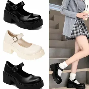 Biang93 Marry Jane Platform Shoes Sepatu Hak lolita gaya korea jepang model wanita | Hot Item