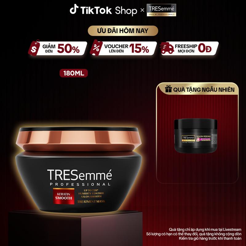 3 FS Kem Ủ TRESemmé Keratin Smooth Công Nghệ Phối Hợp Smooth KeraPLEX Hỗ trợ Suôn Mượt 180ml Nữ