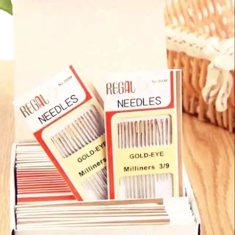 JARUM JAHIT TANGAN REGAL GOLD EYE MILINERS 3/9 ISI 16 CAMPUR MURAH / REGAL 1/5 ISI 12 JUMBO NEEDLES 1