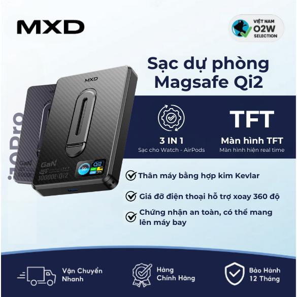 SIÊU SALE Sạc Dự Phòng MXD i10Pro 5000mAh 10000mAh - Hỗ Trợ Watch & AirPods - Công Suất 15W - Pin Cobalt - Chất liệu vỏ Kevlar