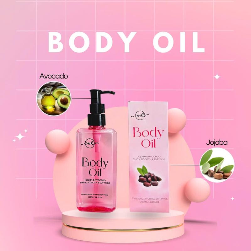  Body Oil MK Dầu dưỡng da toàn thân- Hỗ trợ thoa kem mềm mịn,cấp ẩm hỗ trợ sáng da. Chai 200ml 