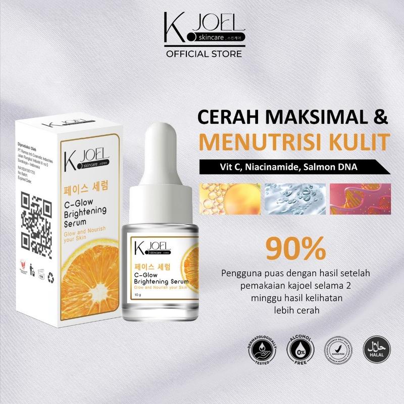 C. KJOEL Paket Bundling Brightening Day Cream / Moist & Glow Night Cream / Serum Vit C Neck - BPOM 5