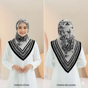 Jilbab Segi Empat Voal Motif Kerudung Segi Empat Terbaru
