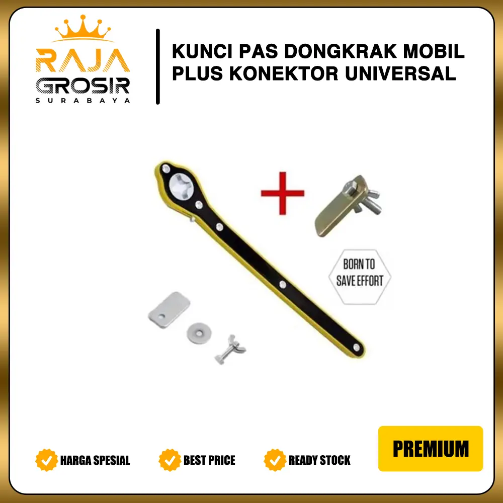 Kunci Pas Dongkrak Mobil Plus Konektor – Universal & Praktis