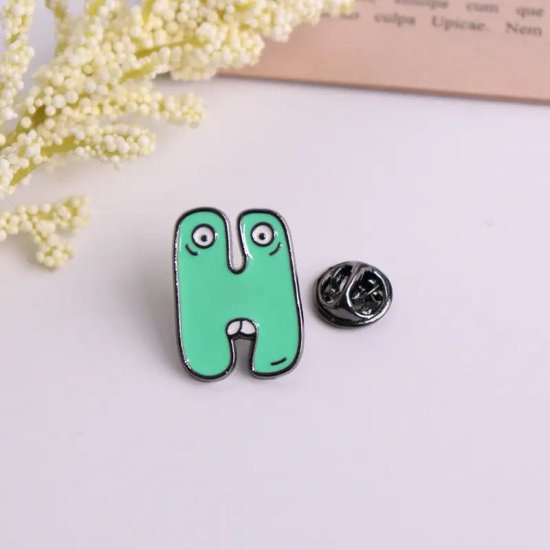 Aksesoris Mini Bross Pin Topi Baju Hijab Abjad ABC Kupunyatopiii 2