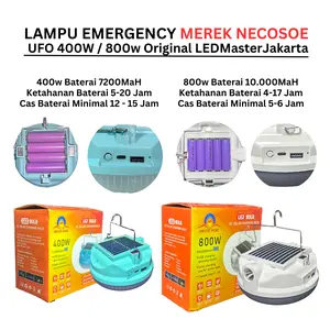 (Baterai Real asli 7200MAH)lampu led emergency ufo 400w /solar panel led/ lampu emergency gantung lampu  taman  outdoor lampu  tenaga  surya khusus mati listrik lampu  terang  banget Besi/camping lamp