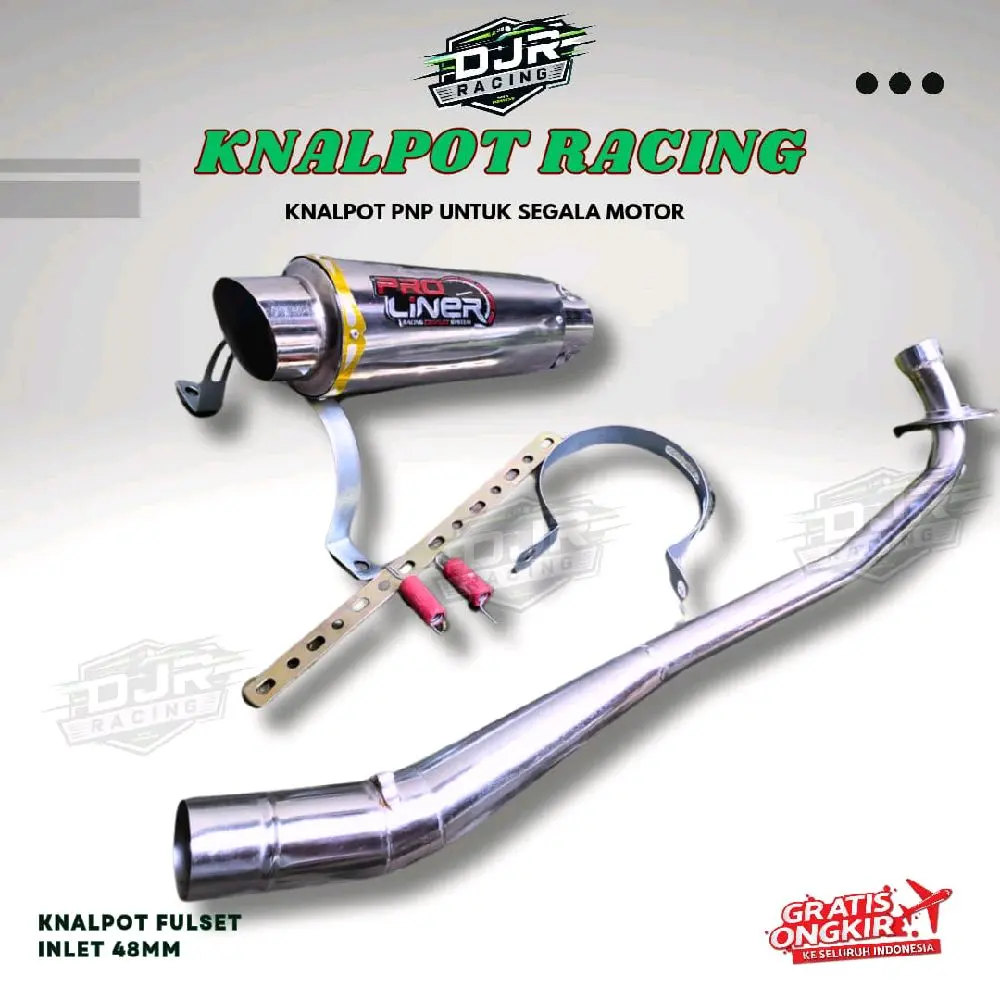 Knalpot Racing Proliner Jupiter, Supra, Vega, Kharisma, Blade, Revo, Kirana, Shogun, Astrea, Smash, Supra 125 (motor bebek)