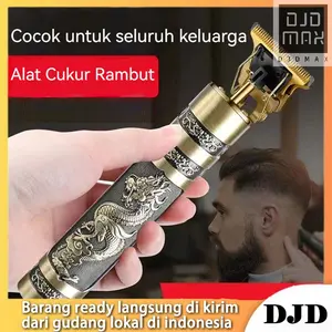 DJDMax Alat cukur rambut elektrik alat pemotong rambut listrik alat cukur kepala terbaru model naga cukur rambut di rumah mesin cukur rambut tanpa kabel mesin cukur elektrik alat cukur tanpa listrik ukir rambut recharge dragon hair clipper Sisir Kumis