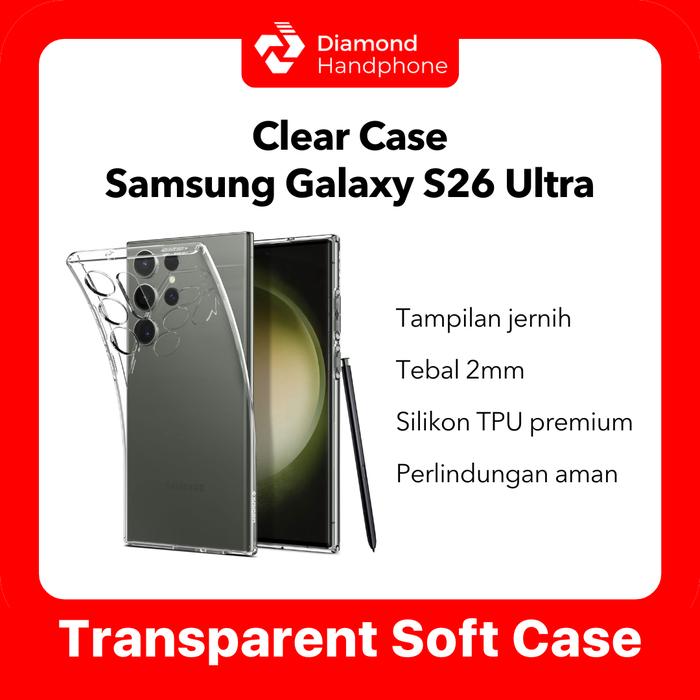 Gambar Case Samsung S26 Ultra Transparent Bening Anti Kuning Airbag TPU Silikon dari Diamond Handphone Bali Kota Denpasar Tokopedia