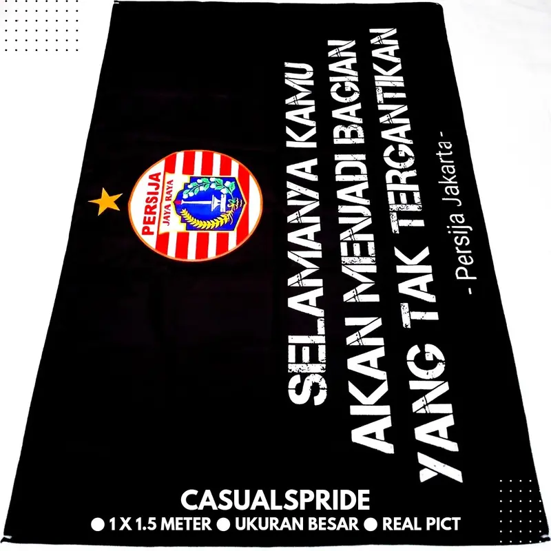 Bendera Persija Jakarta The Jack Ultras Curva Nord 1928 Casuals Ukuran Besar - Koleksi Bola Indonesia yang Spesial 6