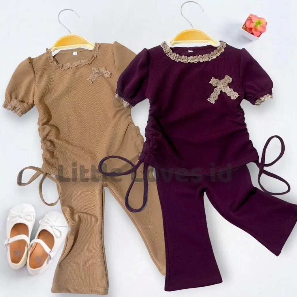 One set lebaran anak perempuan model terbaru usia 1 sampai 10 tahun banyak pilihan warna