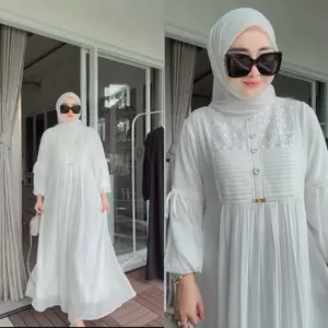Gamis ceruti , gamis wanita ,gamis formal Ceruty Dress Cantik Mewah