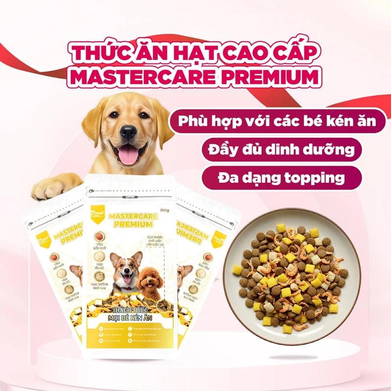 Combo 2 Gói hạt Premium MasterCare cho Chó Mèo - Hạt cho thú cưng mix nhiều loại topping thơm ngon, dành cho mọi loại chó mèo kể cả kén ăn