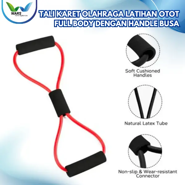 WARS Tali Stretching Karet Gym Alat Olahraga Yoga Resistance Band Alat Gym Di Rumah