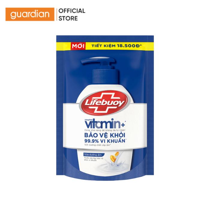  Nước Rửa Tay Dạng Túi Lifebuoy Sữa Dưỡng Ẩm 400G 