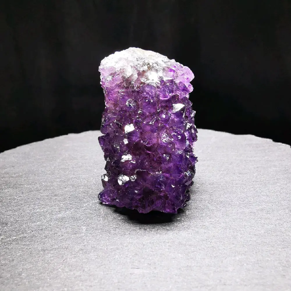 Natural Amethyst Tube Rosette Home Crystal Decorative - 4cm Height, 3.2cm Width