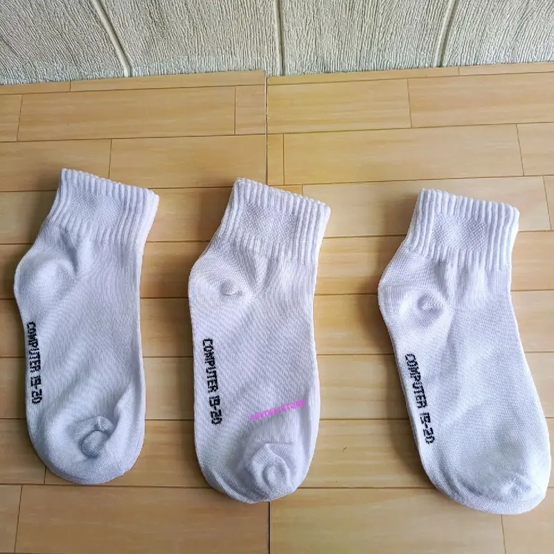 ISI 6 PASANG KAOS KAKI PUTIH TELAPAK HITAM POLOS UKURAN ANAK SD/KAOS KAKI PENDEK COWOK DAN CEWEK UNTUK ANAK SD/KAOS KAKI ANAK SD UKURAN DI ATAS MATA KAKI Fashion 2