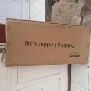 Reaim Tangga lipat aluminium teleskopik 1.9M-6.2M Multifungsi Telescopic Ladder Tangga Lurus