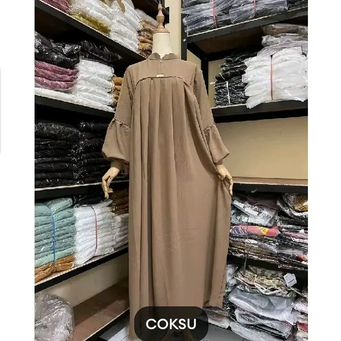 Gamis viral terbaru elegan Maxi mute Payet mutiara cringkle Airflow 0