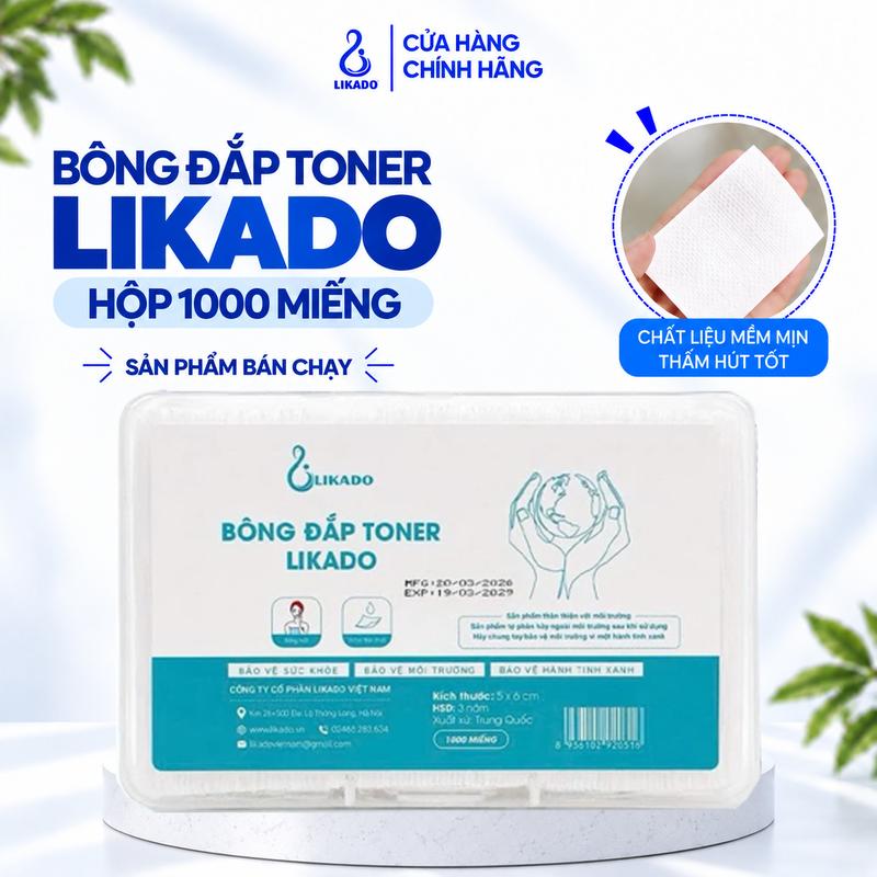 Bông đắp toner lotion mask Likado 1000 miếng Chăm Sóc Da Làm Đẹp Da