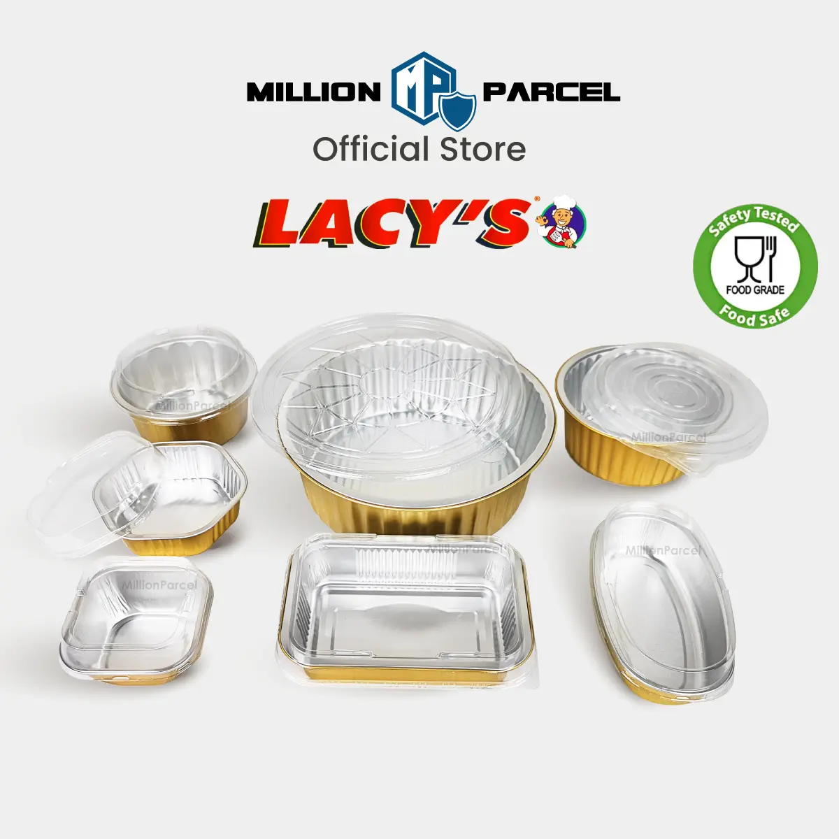 Lacy's Smooth-Wall Container | Aluminum Foil | Aluminium Foil Tray | Aluminium Tray with Lid | Baking Tray | Food Tray