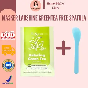 [PROMO] Masker Laushine Beauty Green Tea 25 GR BPOM Powder Mask Jerawat Masker Bubuk Pouch