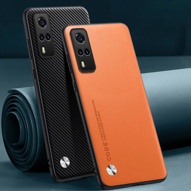 Luxury PU Leather Case For Vivo Y31 Y51 Y51S Y53S 4G Back Cover Matte Silicone Protection Phone Case For Vivo Y53S 5G Y51A Coque