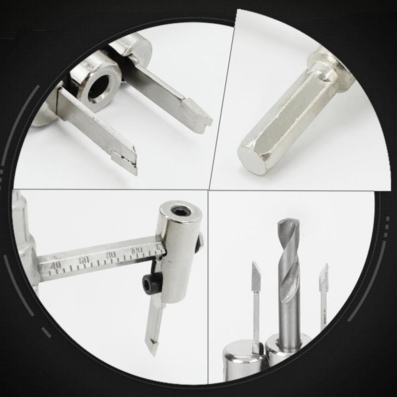 Aircraft type hole saw DIY adjustable drill hole saw feature1. Carbide cutter head, sharp and wear-resistant, can be reused after grinding, and has a long service life2. The cutter body is all heat-treated, and it has good performance of high 6