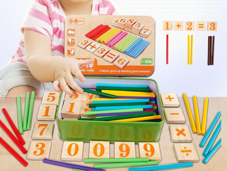 100pcs Mathematical Stick Kayu Matematik Kayu Mengira Matematik ...